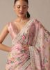 Mauve Pink Digital Printed Georgette Saree