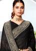 Black Stone Embellished Art Silk Saree