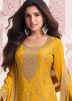 Yellow Embroidered Jacquard Salwar Suit set