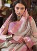 Beige Digital Printed Art Silk Saree 