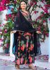 Black Digital Printed Readymade Kurti With Dupatta