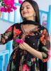 Black Digital Printed Readymade Kurti With Dupatta