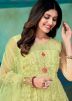 Light Yellow Dori Embroidered Anarkali Suit