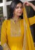 Yellow Embroidered Readymade Anarkali Suit Set