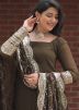 Green Embroidered Salwar Suit Set In Georgette