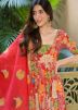 Multicolor Floral Print Readymade Anarkali Suit