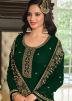 Green Zari Embroidered Palazzo Suit In Georgette