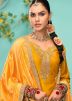 Yellow Embroidered Dhoti Salwar Suit Set