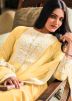 Yellow Embroidered Anarkali Palazzo Suit