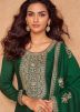 Readymade Green Embroidered Anarkali Suit