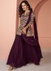 Purple Embroidered Palazzo Salwar Suit Set