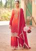 Readymade Shaded Orange & Pink Bandhej Print Palazzo Suit