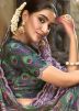 Purple Digital Print Saree In Art Silk