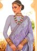 Lavender Foil Printed Saree In Art Silk