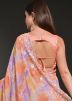 Orange Sequins Embroidered Georgette Saree
