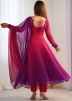 Multicolored Georgette Anarkali Suit & Dupatta
