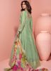 Green Zari Woven Salwar Suit Set In Jacquard