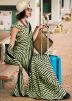 Green Zig-Zag Print Saree