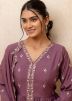 Purpl Embroidered Slit Style Salwar Suit Set