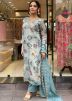 Readymade Blue Floral Print Pant Suit Set