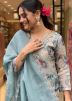 Readymade Blue Floral Print Pant Suit Set