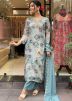 Readymade Blue Floral Print Pant Suit Set