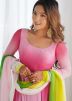 Multicolor Anarkali Salar Suit Set In Tie-Dye Print