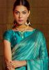Blue Zari Woven Saree In Viscose