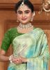 Multicolored Tie-Dye Print Saree In Crape