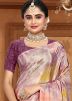 Multicolored Tie-Dye Print Saree In Crape
