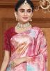 Multicolored Tie-Dye Print Saree In Crape