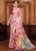 Multicolored Tie-Dye Print Saree In Crape