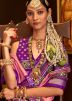 Pink Print Saree In Art Silk