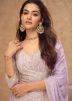 Readymade Lavender Embroidered Palazzo Suit