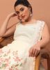 Cream Embroidered Sharara Salwar Suit Set