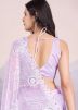 Lavnder Embellished Saree In Net