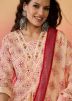 Peach Silk Printed Readymade Palazzo Suit
