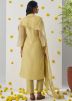 Readymade Light Yellow Embroidered Chiffon Pant Suit