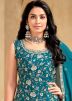 Readymade Blue Embroidered Palazzo Style Suit
