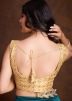 Teal Blue Shimmer Saree In Sequins Embellishment