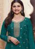 Teal Green Embroidered Salwar Suit Set