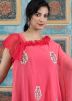 Pink Patch Work Salwar Suit Set In Georgette