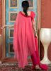 Pink Patch Work Salwar Suit Set In Georgette