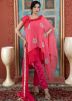 Pink Patch Work Salwar Suit Set In Georgette