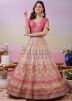 Pink Printed Anarkali Salwar Suit Set