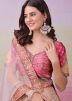 Pink Printed Anarkali Salwar Suit Set