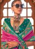 Pink Printed Saree In Art Silk Saree