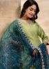Readymade Green Embroidered Pant Suit Set