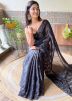 Black Art Silk Embroidered Saree