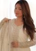 White Embroidered Chiffon Salwar Suit Set
